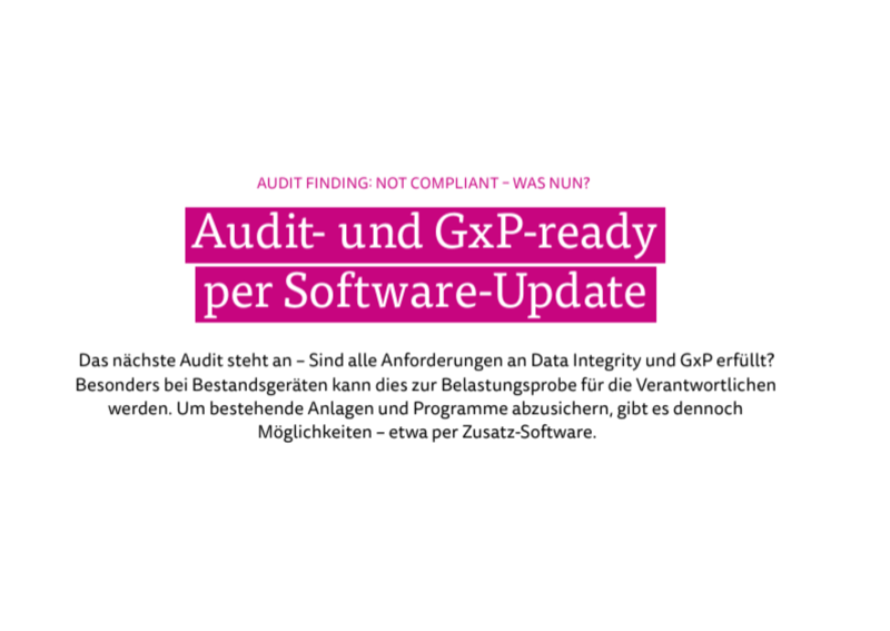 Report Laborpraxis: Audit- und GxP-ready per Software-Update